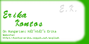 erika kontos business card